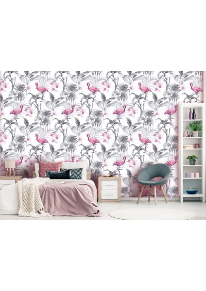 Flamingo Desenli Duvar Kağıdı