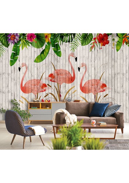Flamingo Desenli Duvar Kağıdı