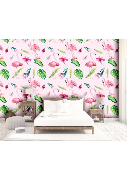 Flamingo Desenli Duvar Kağıdı