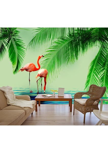 Flamingo Desenli Duvar Kağıdı