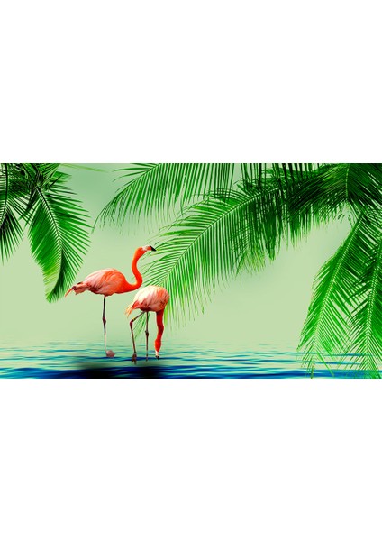Flamingo Desenli Duvar Kağıdı