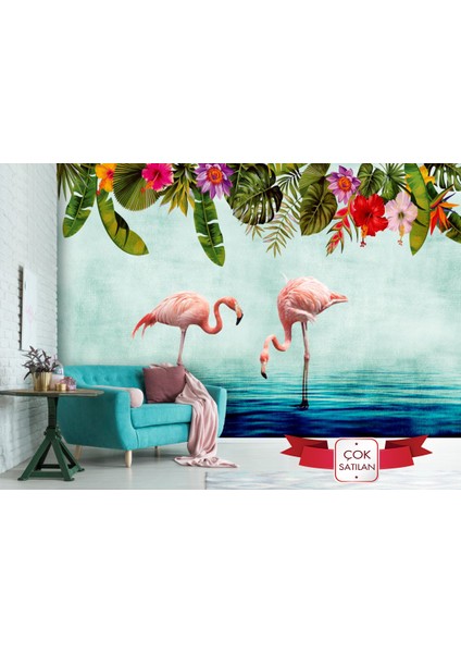 Flamingo Desenli Duvar Kağıdı