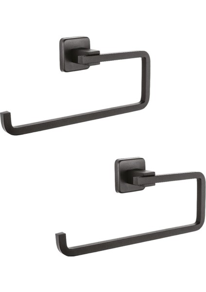 Kare Mat Siyah Kağıt Havluluk 2 Adet