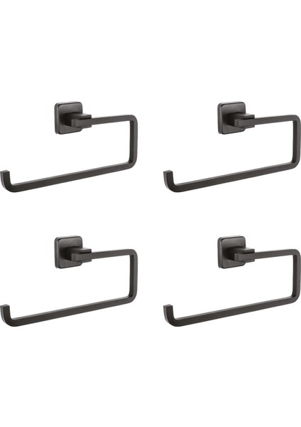 Kare Mat Siyah Kağıt Havluluk 4 Adet