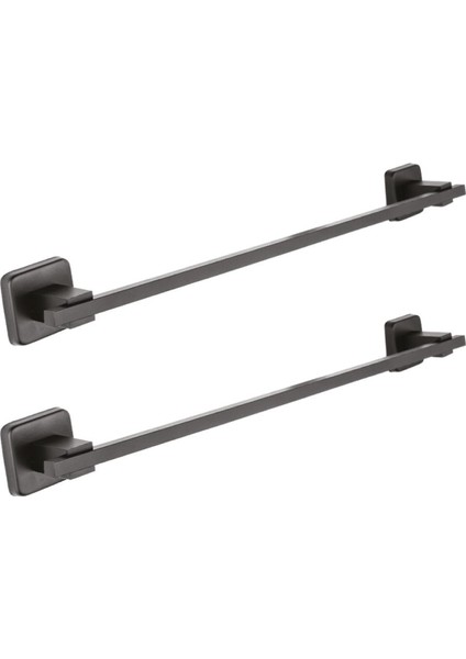 Kare Mat Siyah Uzun Havluluk 2 Adet