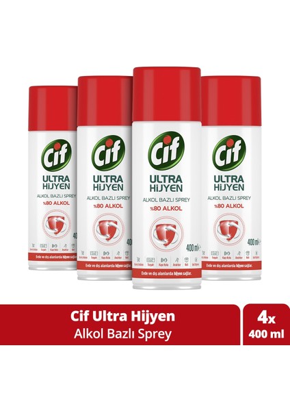 Ultra Hijyen Sprey 400 ml x4