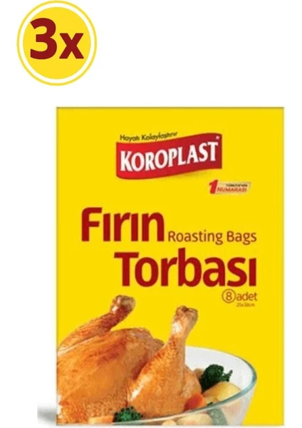 Fırın Torbası 8'li x 3