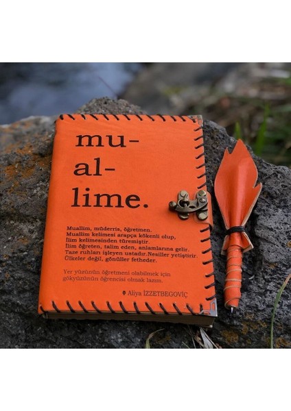 Öğretmene Hediye Muallime Deri Defter
