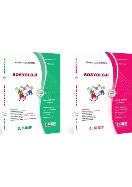 Sosyoloji 3 ve 4. Sınıf 6 İle 8. Yarıyıl Konu Anlatımlı Çözümlü Soru Bankası (Bahar)