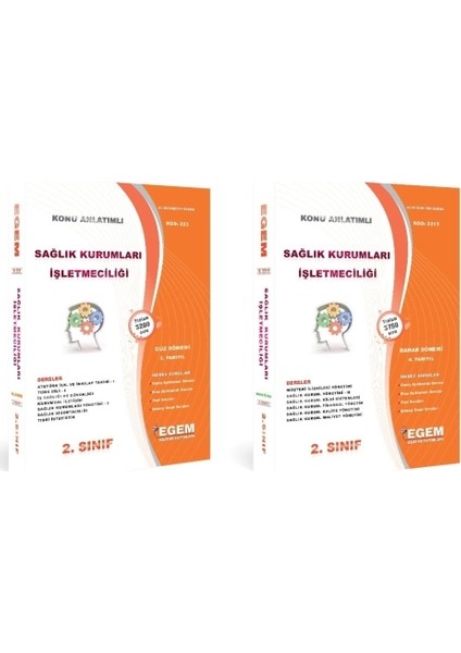AÖF Sağlık Kurumları İşletmeciliği 2. Sınıf 3 ve 4. Dönem "Güz-Bahar"