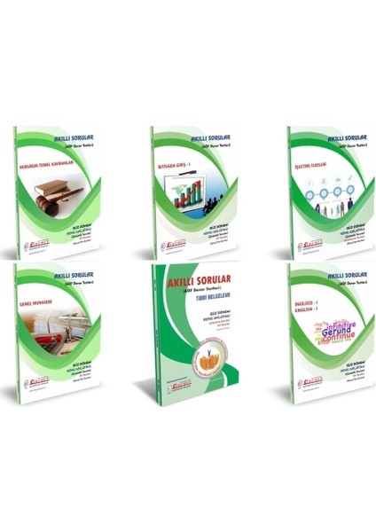 AÖF Sağlık Kurumları İşletmeciliği 1. Sınıf 1. Dönem Tüm Dersler Modül Set (Güz)