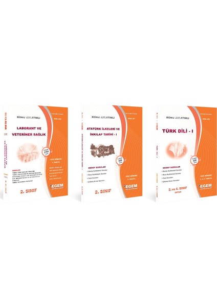 AÖF Laborant ve verteriner Sağlık 2. Sınıf 3. Dönem Tüm Dersler (Güz)