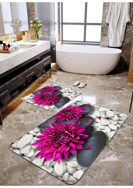 Taş Zeminli 2'li Banyo Paspas Seti TLAHMP-090