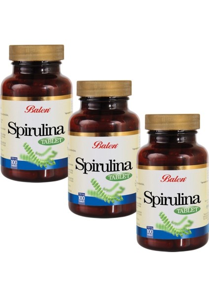 Spirulina Yosun Hapı Tablet 740 Mg 100 Tablet x 3 Adet