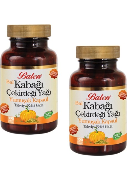Kabak Çekirdeği Yağı 1380 mg 100 Kapsül x 2 Adet