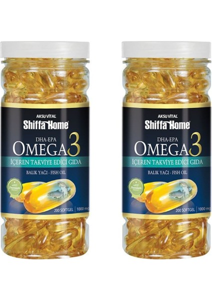Omega 3 -200 Kapsül x 1000 mg x 2 Adet
