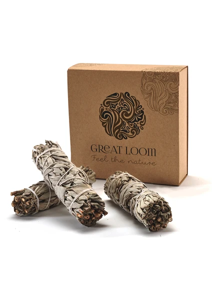 Great Loom California White Sage Tütsü Demeti 3 Ad %100 Doğal