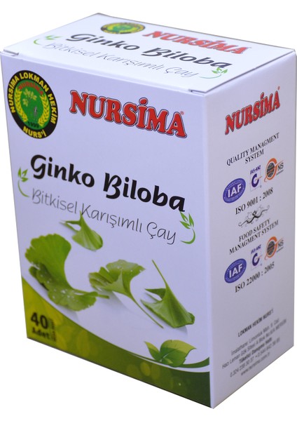 Ginko Bilobalı Karışık Bitki Çayı 40'lı