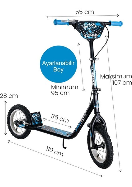 Ikon 12 Jant Çocuk Scooter fiyatları