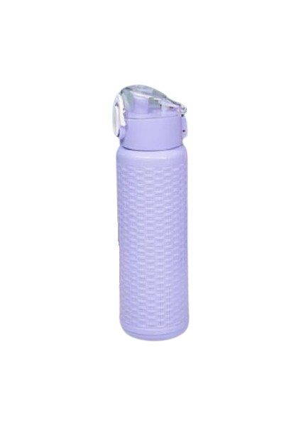 Hasır Desenli Su Matarası 380 ml Mor