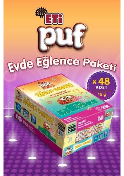 PUF RENKLİ 18 gr x 48