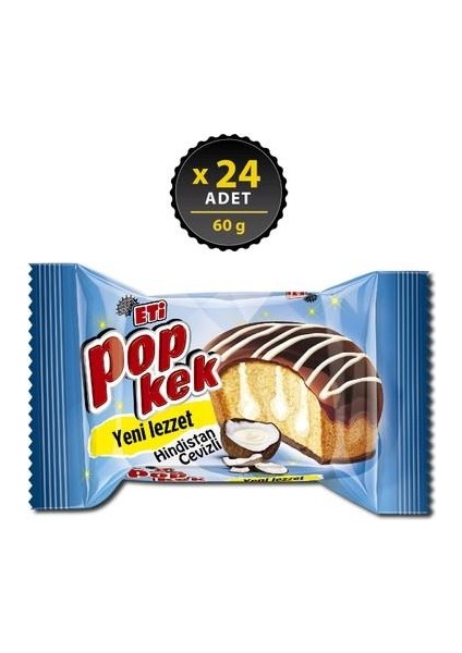 Popkek Hindistan Cevizli 60 gr x 24