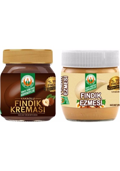 Tarım Kredi Kooperatifleri Fındık Ezmesi 400 gr + Kakaolu Fındık Kreması 400 gr