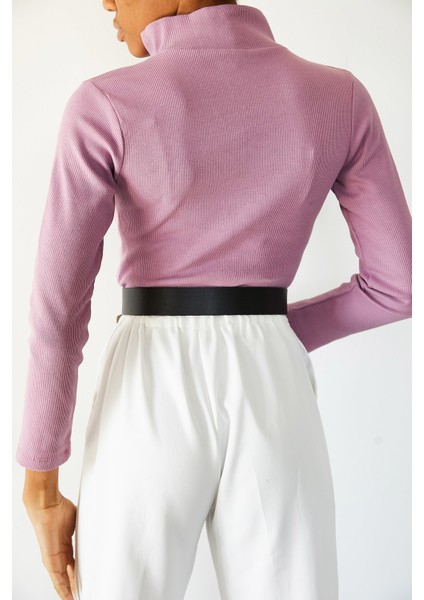 Pembe Kaşkorse Fermuarlı Bluz 1KXK8-44690-20 fırsatları