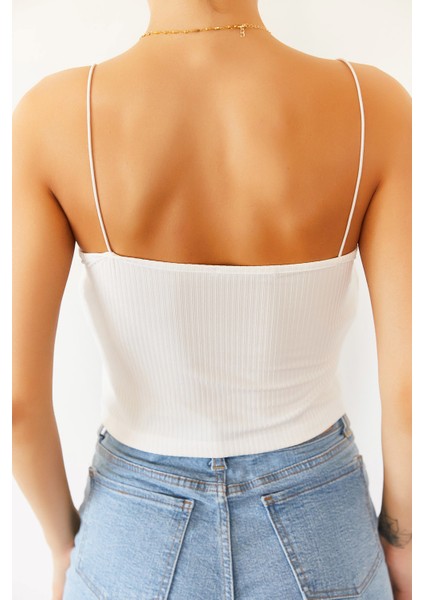 Beyaz Askılı Kaşkorse Bluz 1KXK2-44682-01 fiyatları