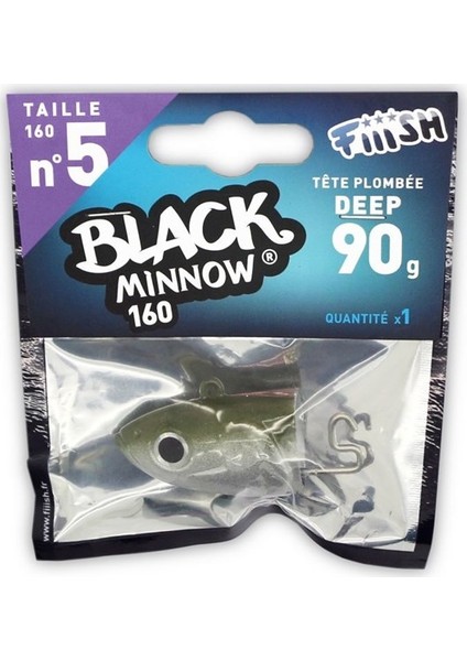 Black Minnow BM160/5 BM206 Deep 90GR Kaki Jig Head