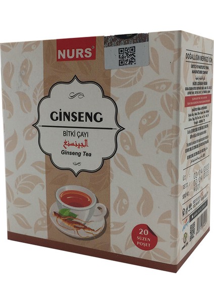 Ginsengli Çay 20 Adet