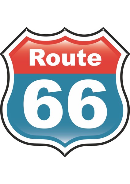 Route 66 Motorcu Sticker - 14103