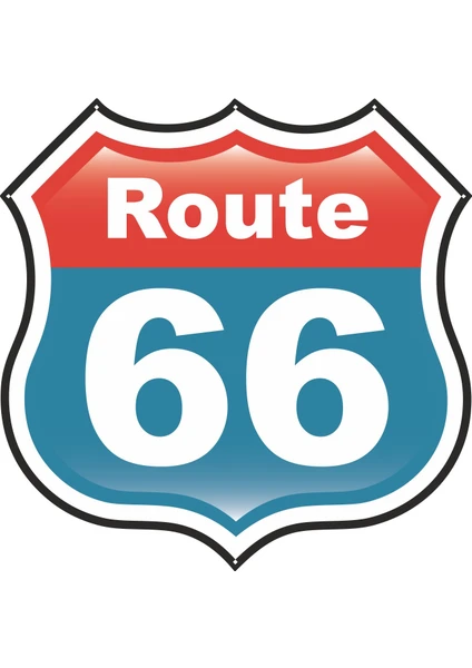 Sticker Atölyesi Route 66 Motorcu Sticker - 14103