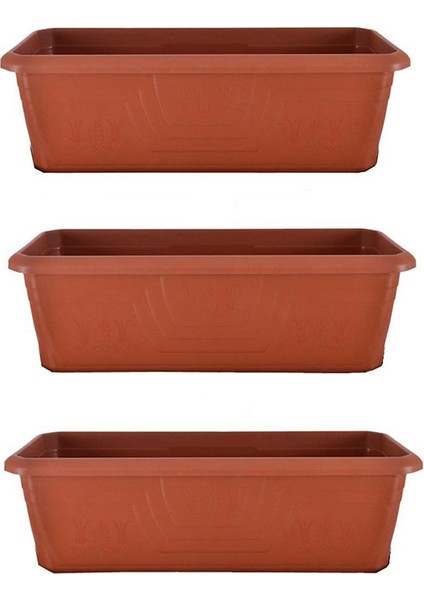 Dış Mekan Saksı, Renkli Sebze Saksısı 3 Adet 30 Lt, Derin Bahçe Saksısı