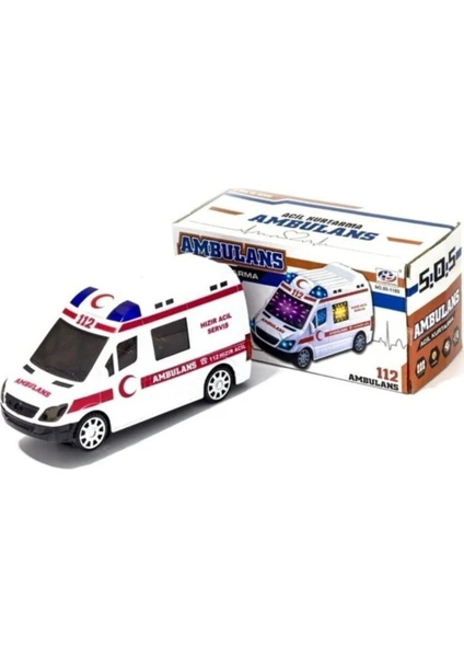 Oyuncak Ambulans 3D Işıklı Sesli Araba