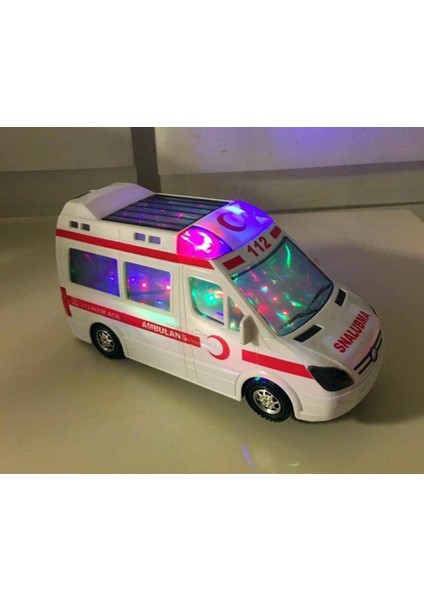 Oyuncak Ambulans 3D Işıklı Sesli Araba