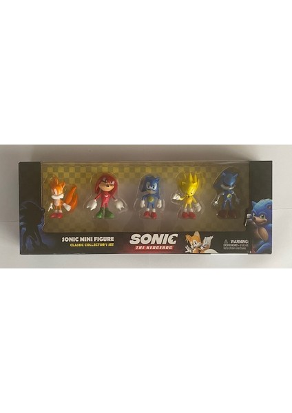 Figür Oyuncakları 5 Li Set Sonic Figürleri