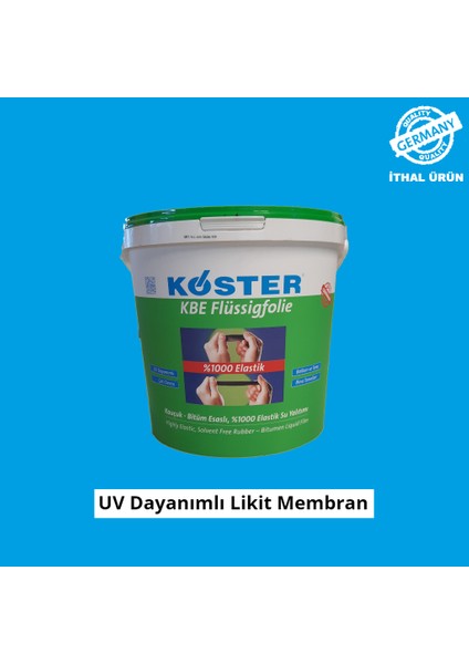 Kbe Flüssigfolie - 20 kg - Bitüm-Kauçuk Esaslı, Uv Dayanımlı Likit Membran