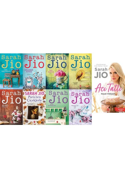Sarah Jio 9 Kitap Set (Yeşil Deniz Kabuğu, Kelebek Adası, Son Kamelya, Sahildeki Kulübe, Agapi, Paris'ten Çiçeklerle, Mart Menekşeleri, Böğürtlen Kışı, Acı Tatlı Hayat Hikayem)