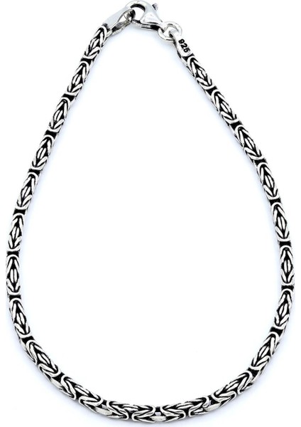 2.3 mm Kral Zincir Yuvarlak Model Erkek Gümüş Bileklik 138 fiyatları