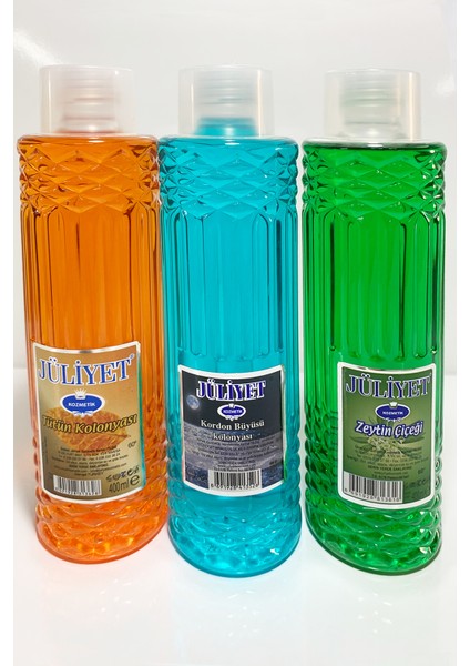 60' Tütün Kolonyası 400 ml + Kordon Büyüsü Kolonya 400 ml + Zeytin Kolonyası 400 ml