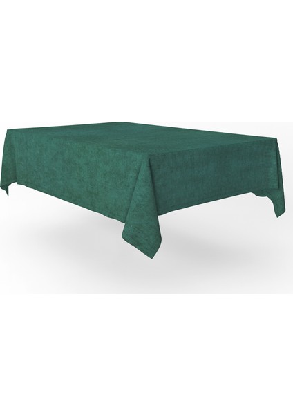 Kadife Dokulu Masa Örtüsü Yeşil 140x220cm 14573
