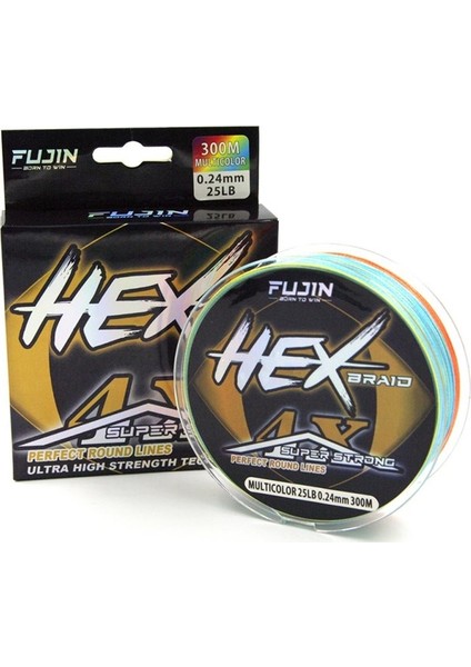 Hex Braid 4x 300MT Multicolor Pe Ip Misina