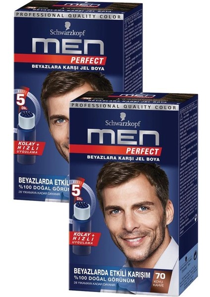 Men Perfect 70 Koyu Kahve Saç Boyası X2