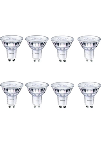 Corepro Dimmable 4-50W Kırık Beyaz Işık (Günışığı) 4000K GU10 Dimli LED Spot Ampul 8 Adet