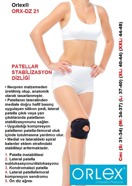 Orlex® Orx-Dz 21 Patellar Stabilizasyon Dizliği