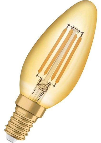 - Vintage 1906 LED Classic 4.5W-36W Sarı Işık E14 Duy Mum Rustik Filamentli Ampul 4 Adet fırsatları