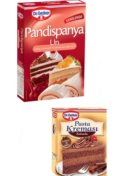 Oetker Pandispanya Unu + Pasta Kreması (Kakaolu)