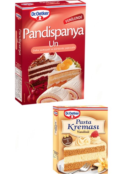 Dr. Oetker Pandispanya Un + Vanilinli Pasta Kreması