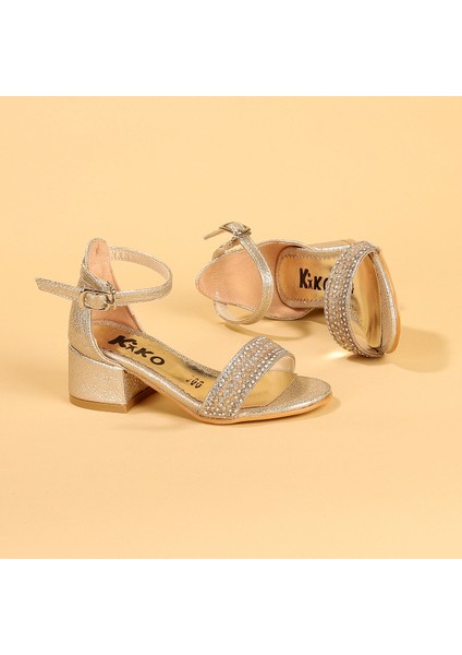 Kiko 761 Çatlak Günlük Kız Çocuk 3 cm Topuk Sandalet Ayakkabı